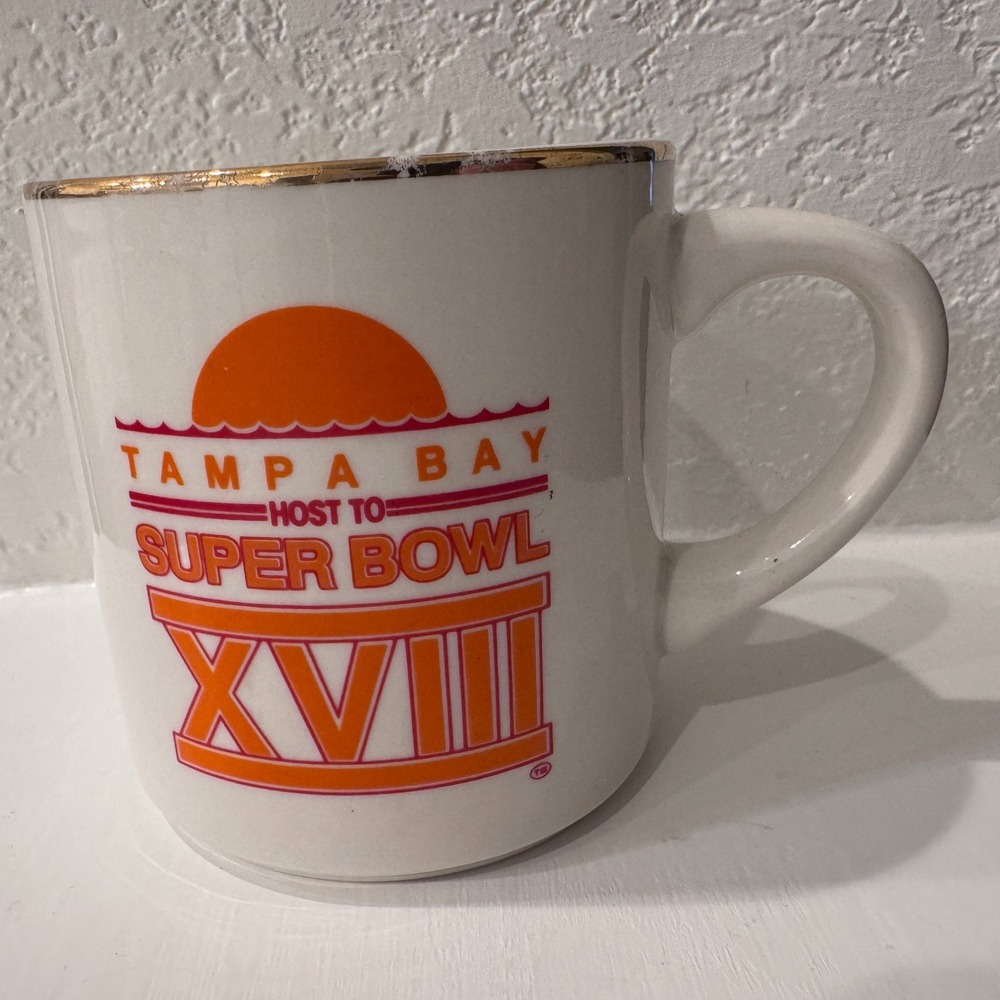 1984 Tampa Bay Florida‎ Host Super Bowl XVIII Mug Washington Redskins LA Raiders